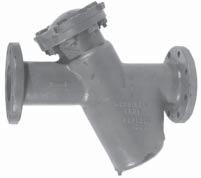 286 cast iron body and cap, malleable iron yoke, 304 stainless strainer. Threaded (NPT) connections. Fig. 286U same as 286, but UL listed. 24 mesh strainer for No. 1 and 2 fuel oil.