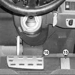 Depending on the position of the transmission cut-off switch, power to the transmission is cut off.