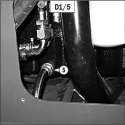 - Check the level on both front axle planetaries. - Place level plug (1) (fig. C9) in the horizontal position.