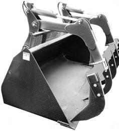 LIGHT MATERIAL BUCKET with OPTIONAL BOLT-ON CUTTING EDGE STOCK NUMBER: 820277 Load capacity - heaped: 2.0 cu. yd.