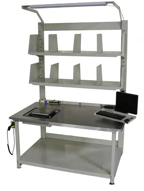 Shipping / Receiving Desk The Shipping/Receiving Desk (SRD) is a fully adjustable packing station, available in left- or right-hand oriented models with a variety of modular features for optimized