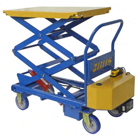 Powered Mobile Lift Tables The Powered Mobile Lift Tables (PMLT) are compact with dual scissor legs, allowing one operator to effortlessly lift heavy loads up to 75 (1905 mm) high.