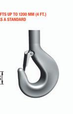 SINGLE HOOKS AS PER DIN 15401 STRENGTH CLASS P (CARBON) DESIGN FACTOR 5:1 Products up to size 63: fine-grain carbon steel StE355N (similar to ASTM A572 Grade 50) Products size 80 and up: fine-grain
