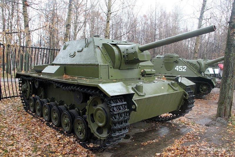 page=6 SU-76i Assault gun Victory Park at Poklonnaya Gora, Moscow (Russia) This tank has been used on a fire range near