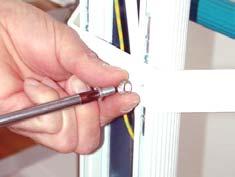 braces intersecting point Slip the enclosed handle over the stand tube and fix it with the screws (2
