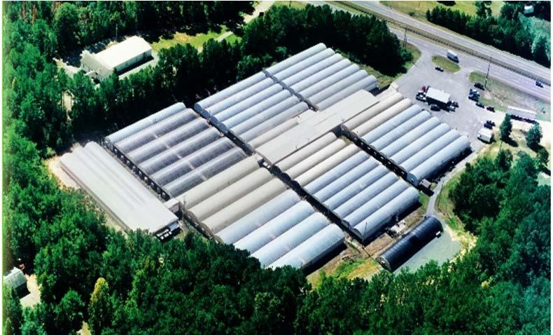 Southerland s Benefits Southland Greenhouses 4992 Cobb Parkway, Ackworth, GA New Glass w PVC Panels Facility size:160,000 sq. ft.