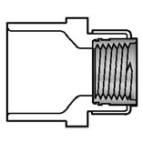 Female Sprinkler Head Adapter - Brass Thread Insert Style Socket x FIPT 4235-101 3/4X1/2 50