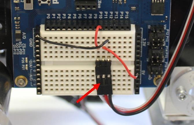 attach other end of 3 wire cable to microcontroller as