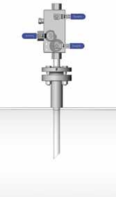 5 Welded Probe (SPW) Welded probes typically are constructed of pipe or heavy-wall tubing and are welded to an SPW flange, which is bolted to a flanged process interface nozzle.