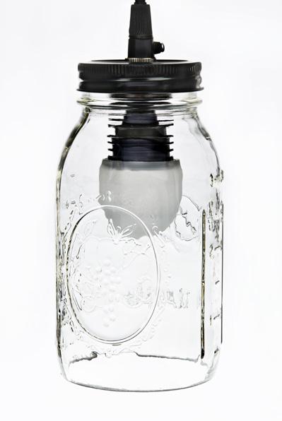 PENDANTS 310 Pendant Mason Jar Beautiful pendant fixture with glass mason jar design.
