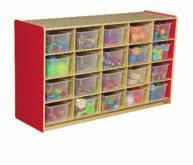 Available with or without colorful or translucent cubby trays. Choose from (3) sizes. All are 15 D 20 Tray Storage - 30 H x 48 W WD14501 w/ Translucent Trays 84 lbs.