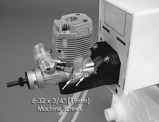 Remove the engine from the mount and use a 6-32 tap and drill set to