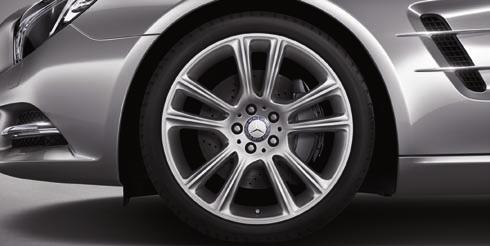 01 5-twin-spoke wheel Finish: vanadium silver metallic Wheel: 8.5 J x 19 ET 35.5 Tyre: 255/35 R19 A231 401 1202 7X45 Option for rear axle: Wheel: 9.5 J x 19 ET 47.