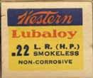 1931- "BULLSEYE" Non-Corrosive "LUBALOY" Issues LR-3.22 LONG RIFLE (HOLLOW POINT).