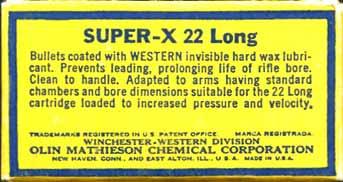 Winchester-Western Olin Mathieson Chemical Corp. 1955- "SUPER-X" Issues In 1955 the advertisements of Western indicated the ownership of Western. This combination lasted until approx. 1960.