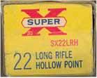 A.M.I. for reference testing. LH-3.22 LONG RIFLE. (HOLLOW POINT). "SUPER-X".