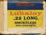 1927- "BULLSEYE" Non-Corrosive "LUBALOY" Issues In 1927, Western introduced a new bullet finish. This was a plating, or washing, of lead. They used no other type of lubrication.