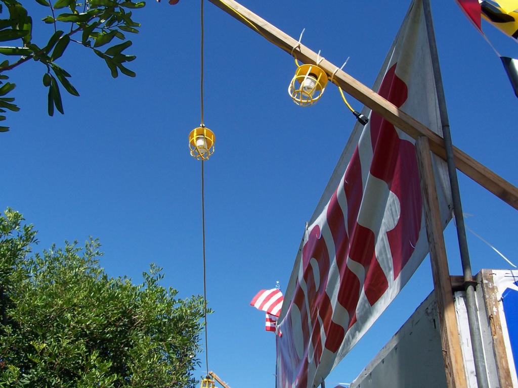 Festoon lights shall be supported and elevated a minimum of 10