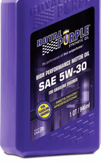ROYAL PURPLE API-LICENSED MOTOR OIL MOTOR OILS Royal Purple meets both dexos1 TM* and ILSAC GF-5 specifications in critical lubrication performance: Better wear protection Enhanced additive
