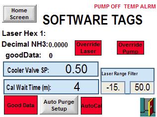 Modifying/Checking Software Tags- Main Menu-> Other Parameters-> Software Tags From this screen you can: Check Laser bench parameters.