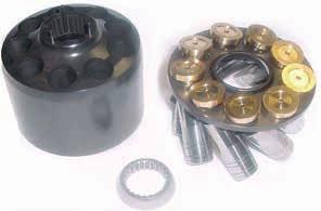 Inspection, Repair & Part Replacement Inspection Inspection Before inspection of parts, clean with a solvent that is compatible with system fluid. Piston block Rotating group parts 1.