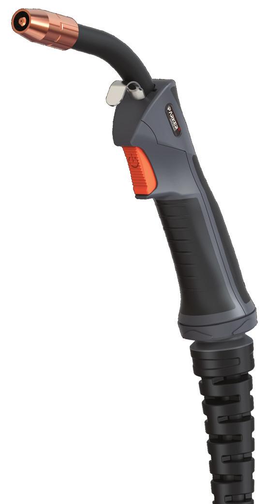 Miller Stealth Mig/Mag Torch Range PST-ML150 Air-Cooled Mig Welding Torch Rating: 180A CO 2 150A mixed gas, EN60974-7 @ 60% duty cycle. 0.8mm to 0.9mm / 0.030"-0.