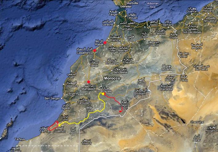 Tour de Sahara Route By