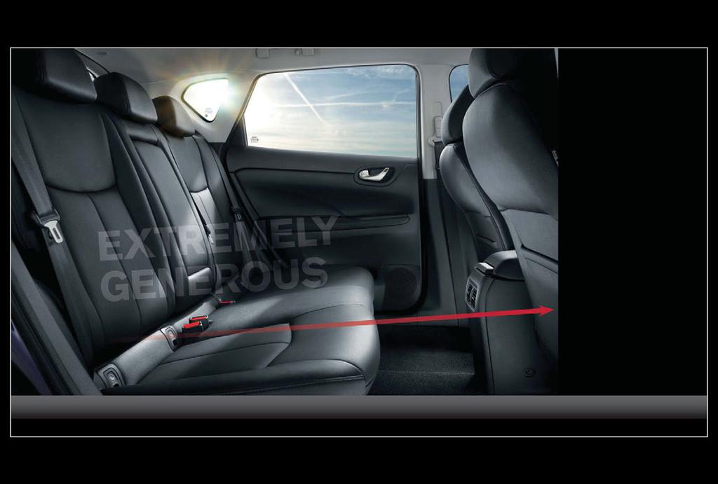 BEST-IN-CLASS Thanks to best-in-class knee room, your rear