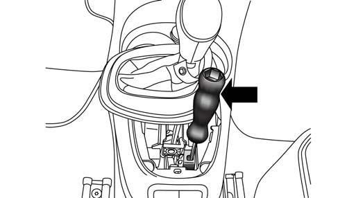320 WHAT TO DO IN EMERGENCIES 3. Using a screwdriver or similar tool, carefully separate the shift lever bezel and boot assembly from the center console. 4.