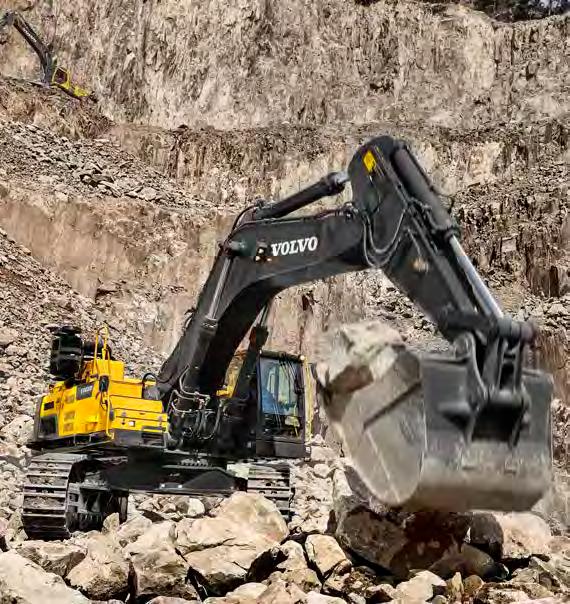 Digging force Get the job done faster with ease because of the EC750D s constant high system pressure, which