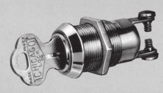 SWITCH LOCKS SINGLE POLE, SINGLE THROW C4073 SERIES Ace II Lock Assembly. Maintaining contact switch operated by manually rotating inserted key 90 clockwise from open to closed position.