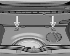 Important! Please give copies to all your VW Technicians Technical Bulletin Illustration shows tether anchors in luggage compartment for Cabrio.