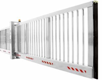 Aluminium Sliding Gates HS Alu A basic version with a door width of up to 13 m The new Hörmann aluminium sliding gate HS Alu is an alternative for large gates.