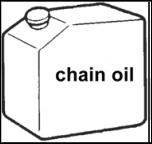 CHAIN OIL Use special chainsaw oil.