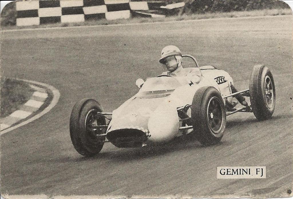 Mike Parkes in the Gemini at Brands Hatch, June 1961 Gemini was reputedly named after the birth sign of the companies founder, Graham Warner.