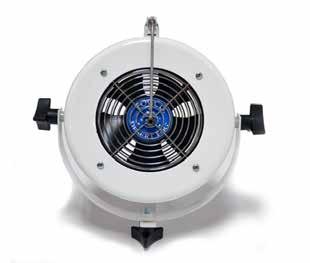Due to the reduced noise level and low profile design, the Evo Mini fan can be used in office or warehouse environments.