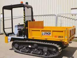 10 LYNCH PLANT GUIDE TRACKED DUMPERS Load Width Height Unladen 3T 1625 2286 2.2T 4.3T 2400 2475 6T Dumper heights are given with roll bars up.