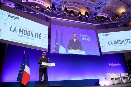 html French Prime Minister, Mr Edouard Philippe, during the Assises Nationales de la Mobilité 19th September 2017