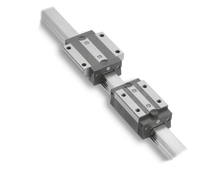 500 Series Ball rofile Rail Linear Guide High load capacities in all directions Industry standard dimensions atented insert molded recirculation path with grease pockets resulting in quiet, low noise