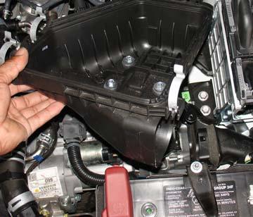Figure 15 The lower air box cleaner is now