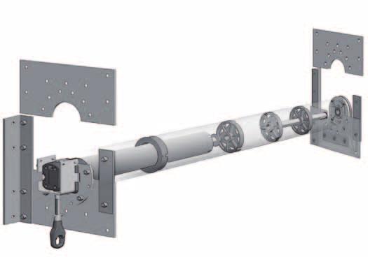 A complete and integrated system Along with motors and adapters, GAPOSA offers a wide range of brackets, safety brakes and self-aligning end-caps: the most complete system solution.