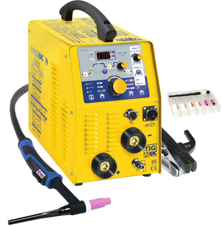 00 EX VAT SINGLE PHASE TIG WELDER (AC/DC) TIG 207 AC/DC-HF FV WITH ACCESSORIES ref: 011618 The TIG 207 is a portable, 200 Amp,