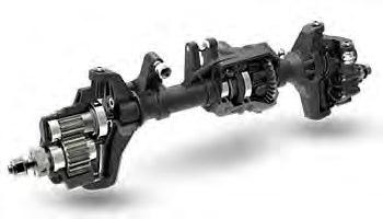 The portal axles use gear reduction right at the wheels that dramatically reduces undesirable torque twist.
