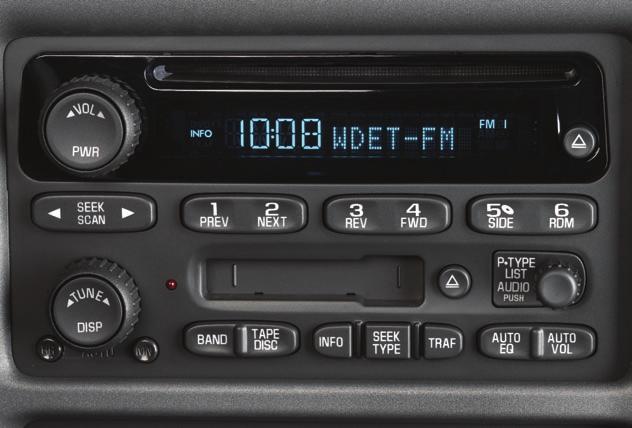 7 Entertainment Systems Radio/CD Program radio station presets Turn the radio on. Note: The time may be set with the ignition on or off.