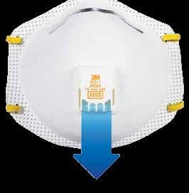 dusts from sanding, drywall sanding, grinding, sawing and insulating particles 70006963170 8511PA1-A-PS 1 Paint Sanding Valved Respirator 70006963121 8511PA1-2A-PS 2 Paint Sanding Valved Respirator