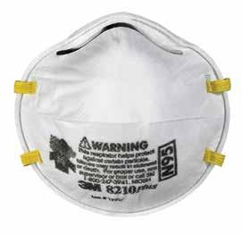 against certain non-oil-based particles Use for non-harmful exposures to dusts from sanding, grinding, sawing and insulating particles Braided headbands