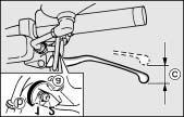 Fully turn the adjusting bolt at the clutch lever in direction a to loosen the clutch cable. 5. Loosen the locknut at the crankcase. 6.