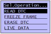 2 READ DTC Selecting this function allows the Scan Tool to read the DTCs from the vehicle s control modules.