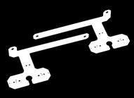 IPX3/MPS3/MPS3U (1) grille bracket with hardware, horizontal mount orientation, Dodge Charger 2015-2017, intended for use with Rumbler