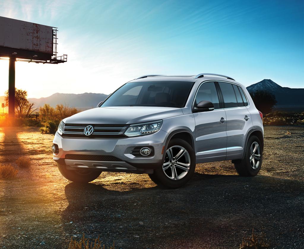 Dialing up its sporty factor, the Tiguan sits on sleek 16" alloy wheels and shows off style from the roof rails down to the heated side mirrors.